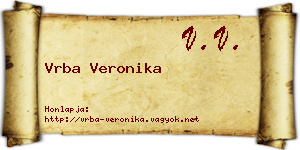 Vrba Veronika névjegykártya